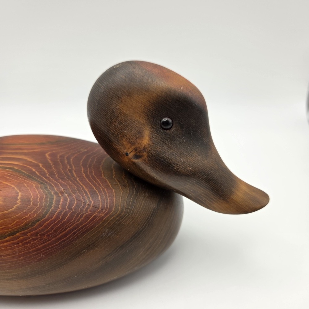 Vintage Bundy & Company John E. Bundy Wooden Duck Decoy Carving Signed - Picture 2 of 15